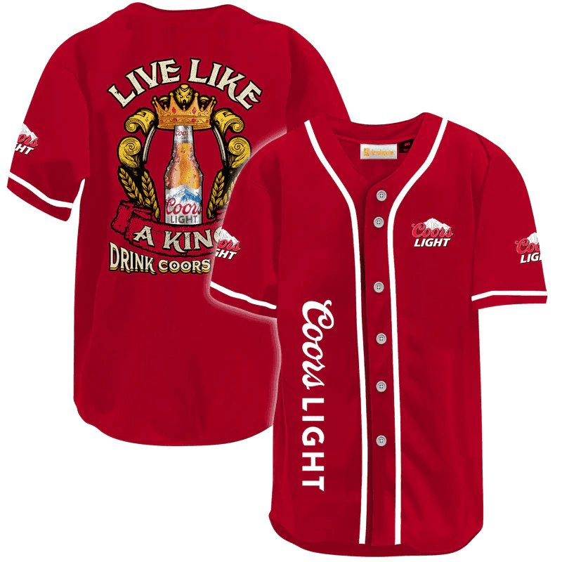 Coors Light Live Like A King Baseball Jersey - Shirt King
