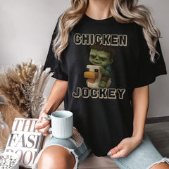 Chicken Jockey Gamer Tee, Minecraft Shirt, Video Game Shirt, Funny Movie Unisex T-Shirt, Gift for Gamers, Gamer Humor Tee