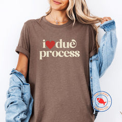 I love due process unisex tshirt, pro immigration shirt, immigrants make america great, deport fascists shirt, immigration lawyer gift