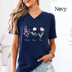 Subtle FDT V-neck, F*ck Donald Trump V-neck, Floral FDT Gift, Flower Anti Trump T-shirt, Anti MAGA Shirts, Political T shirt, Feminist Gift