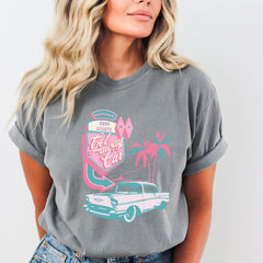 Getaway Car Shirt, Retro Motel Aesthetic T-Shirt, Groovy Beach Tee, Nothing Good Happens, Country Concert Gift Cowgirl Tee Western Shirt