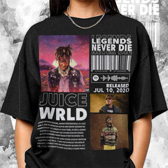 Juice Wrld Legend Never Die 90s Shirt, Bootleg Rapper Retro Juice Wrld's Gift For Fan