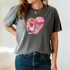 That's That Me Espresso Cartoon Coffee Lover Graphic Tee for Baristas - Trendy Heart Star Art T-Shirt, Hoodie & Crewneck Sweatshirt