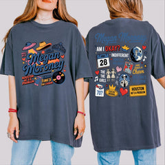 Megan Moroney Am I Ok Shirt, Royal Blue Megan Moroney Shirt, MM Am I Okay Tour Tee For Fan, M.M Song List Track - arn329