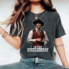 Tombstone Doc Holliday Cowboys Shirt, Val Kilmer Vintage Old Western Tee, Val Kilmer Western T-Shirt, Im Your Huckleberry Tee,RIP Val Kilmer