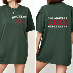 9-1-1 TV Show LAFD Crewneck Sweatshirt - Los Angeles Fire Department Fan Tee