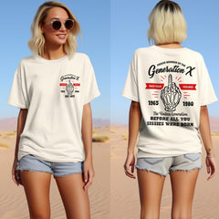 Gen X Shirt, Generation X TShirt, Funny 1980s Birthday Gift, Proud Gen X Tee, Retro Sarcastic Shirt, Badass Before You Were Born Quote Shirt