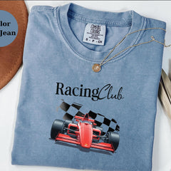 Racing Club F1 Car T-Shirt � Race Fan Tee � Motorsport Driver Gift � Formula Racing Shirt
