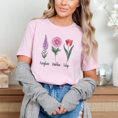 Subtle FDT Floral Tee, Fuck Donald Trump Shirt, Anti Trump F*ck MAGA,Political Feminist,Bella Canvas,Political Protest,Foxglove Daisy Tulip