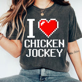 I Love Chicken Jockey Shirt, I Heart Chicken Jockey Sweatshirt, Funny MineC Joke Shirt, Funny Game Shirt