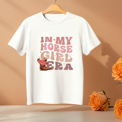 In My Horse Girl Era T-Shirt - Horse Lover Shirt  - Personalized Horse Girl Shirt - Equestrian Tee - Horse Rider Gift - Gift for Horse Lover