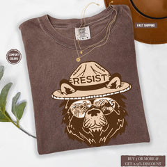 Smokey Bear Resist TShirt - Smokey The Bear Shirt Women - National Park Shirt oversized - Resistance Shirt Women - Environmental T-Shirts
