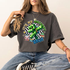 Bruh It's My Birthday Minecraft Shirt, Minecraft Shirt, Dabbing Game Character, Birthday Boy Minecraft Shirt, Gamer Birthday Shirt