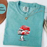 Charles Leclerc Racing Helmet Snoopy Shirt, Funny F1 Fan Crewneck, Cartoon Racer Top, Motorsport Gift, Comfort Colors Unisex Shirt