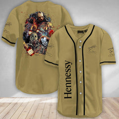 Halloween Horror Characters Hennessy Baseball Jersey - Shirt King