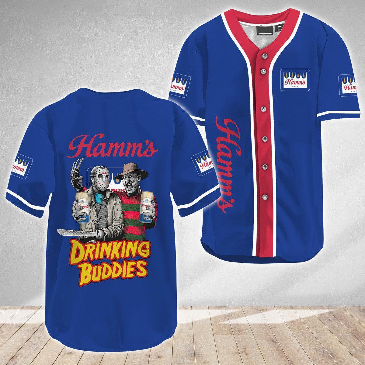 Hamm's Halloween Freddy Krueger Baseball Jersey - Shirt King