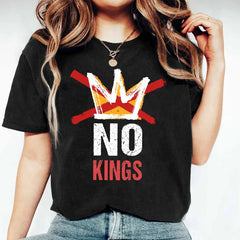 Shirt King "No Kings" T-Shirt - Democracy Not Monarchy Shirt