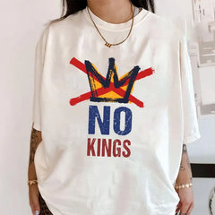 Shirt King "No Kings" T-Shirt - Democracy Not Monarchy Shirt