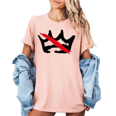 Shirt King Anti Crown Graphic T-Shirt - Edgy Aesthetic Streetwear Tee for Women & Men