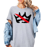 Shirt King Anti Crown Graphic T-Shirt - Edgy Aesthetic Streetwear Tee for Women & Men