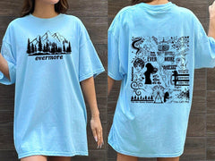 Evermore T-Shirt, Evermore Merch, Gift Idea, Track List Shirt, Champagne Problems, Cowboy Like Me, Coney Island, Long Story Short, Gold Rush (Classic Version) - Shirt King