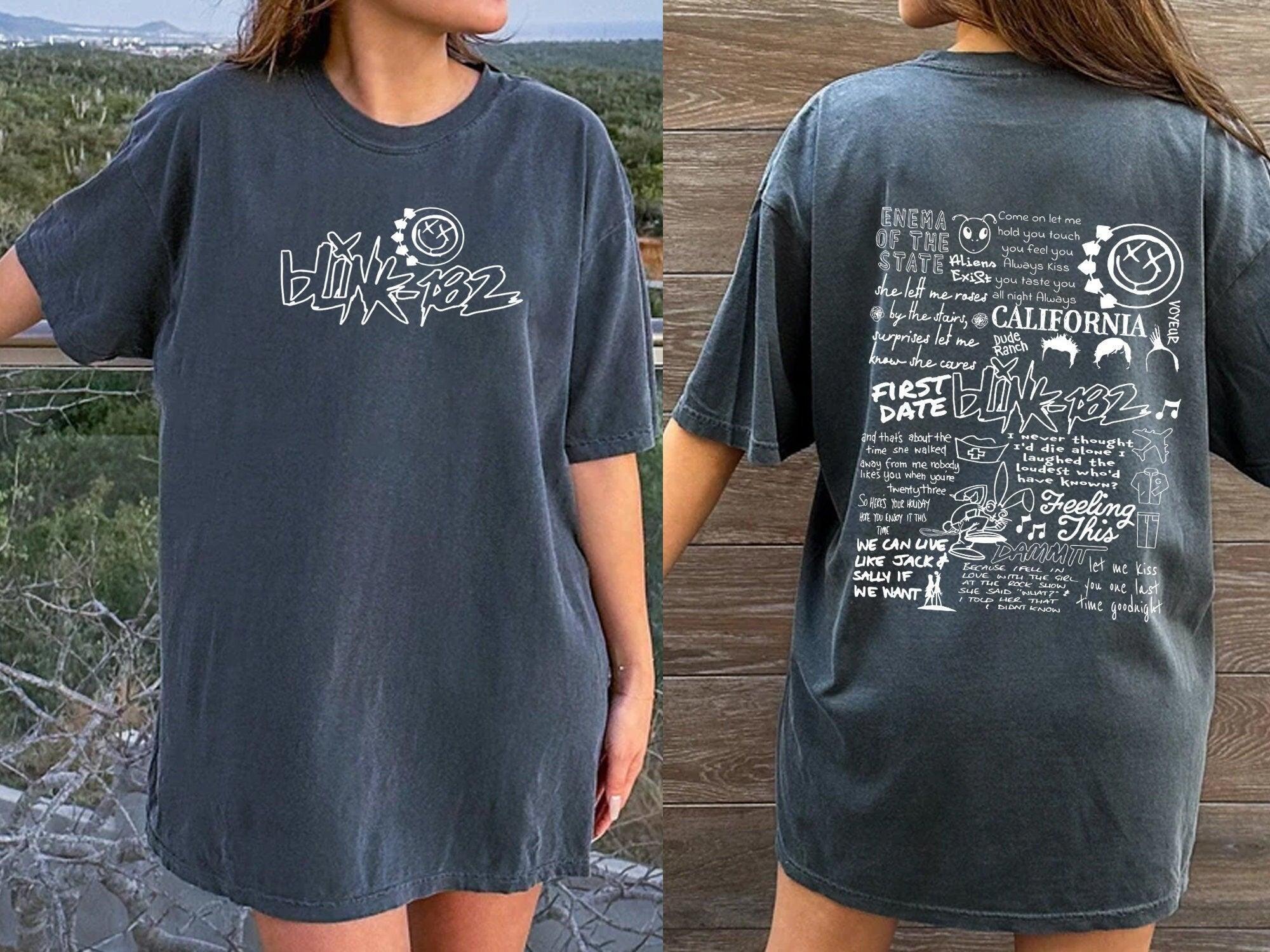 182 The World Tour 2023 shirt, World Tour Shirt, Retro Blink Shirt, Blink Smile 182 Shirt, link 182 Lyric Album Song (Classic Version) - Shirt King