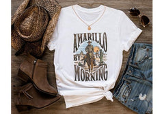 Amarillo By Morning T-Shirt,Amarillo Shirt,Country Shirt, Texas Shirt, Country Music Shirt, Western Shirt, Country Music T shirt, Cowboy Tee (Classic Version) - Shirt King