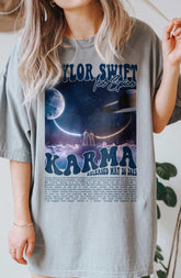 TS Ice Spice Karma Midnights Til Dawn Edition Album 2023 The Eras Tour TSwift Merch Me and Karma Vibe Like That Lyrics Tee (Classic Version) - Shirt King