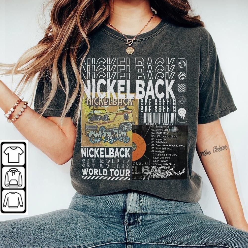 Nickelback Music Shirt, Merch Vintage Get Rollin' Tour 2023 Tickets Album Get Rollin Graphic Tee 90s Y2K Gift For Fan L905M (Classic Version) - Shirt King