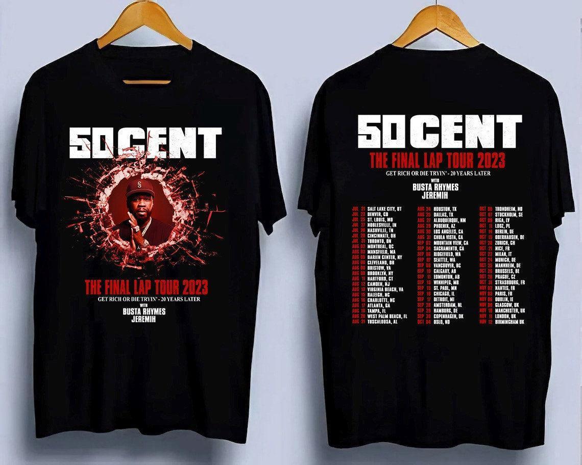 Vintage 50 Cent Get Rich or Die Trying T-Shirt, 50 Cent Rapper Shirt, 50 Cent Shirt, 50 Cent Tour Shirt, The Final Lap Concert Shirt (Classic Version) - Shirt King