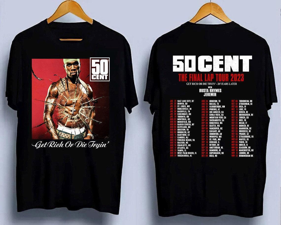 Vintage 50 Cent Get Rich or Die Trying T-Shirt, 50 Cent Rapper Shirt, 50 Cent Shirt, 50 Cent Tour Shirt, The Final Lap Concert Shirt (Classic Version) - Shirt King