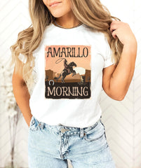 Country Music Shirt Western Shirt Amarillo Shirt Country Shirt Texas Shirt Cowboy Tee Amarillo By Morning ShirtWestern Cowboy Shirt (Classic Version) - Shirt King