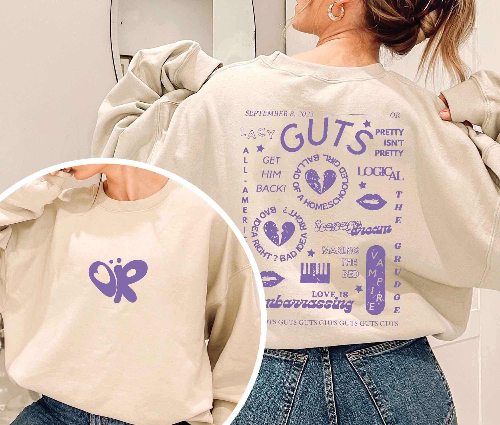 Olivia Guts Shirt, Album Tracklist Tee, Ol.iv.ia R.od.ri.go Merch, Olivia Guts Tour Track List Aesthetic Sweatshirt, Teenager Girl Gifts (Classic Version) - Shirt King