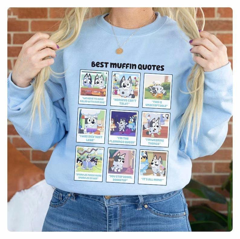 Bluey Muffin Shirt, Muffin Heeler Shirt, Muffin Shirt Gift, Bluey Family Shirt, Muffin Lover Gift Muffin Tour Shirt, Bluey Muffin Shirt 2024