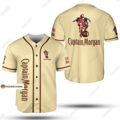 Captain Morgan Jersey Shirt, Alcohol Baseball Jersey, Captain Morgan Baseball Shirt, Shirt For Men, Baseball Jersey Shirt, Gift For Him