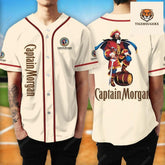 Captain Morgan Jersey, Captain Morgan Baseball Jersey, Alcohol Baseball Shirt, Captain Morgan Gift, Shirt For Men, Gift For Husband