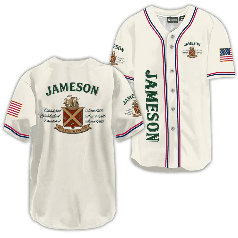 Jameson USA Flag Baseball Jersey - Shirt King