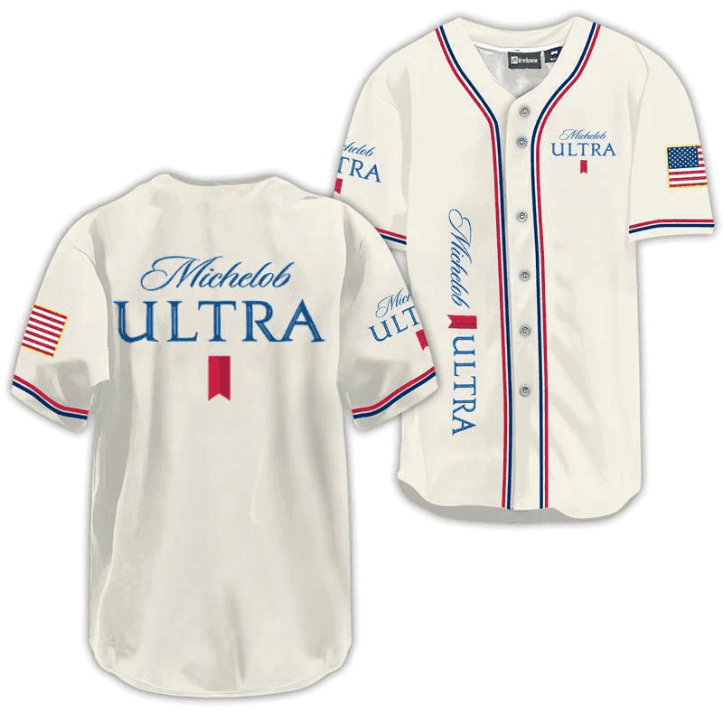 Michelob Ultra USA Flag Baseball Jersey - Shirt King