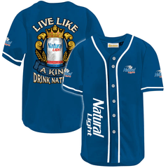 Natural Light Live Like A King Baseball Jersey - Shirt King