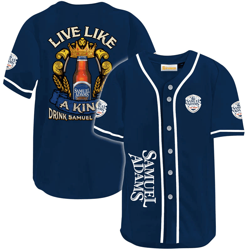 Samuel Adams Live Like A King Baseball Jersey - Shirt King