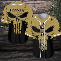 Skull Hennessy Baseball Jersey - Shirt King