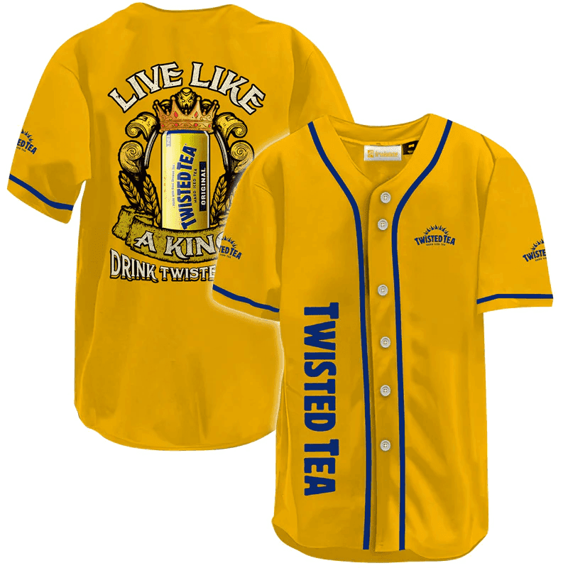 Twisted Tea Live Like A King Baseball Jersey - Shirt King