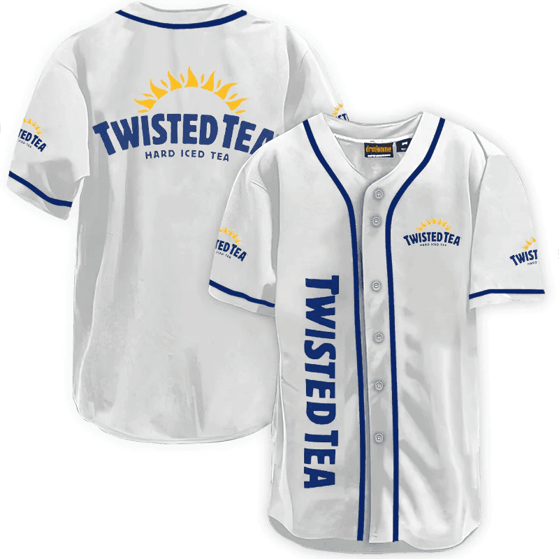 Twisted Tea White Baseball Jersey - Shirt King