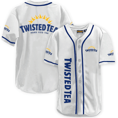 Twisted Tea White Baseball Jersey - Shirt King