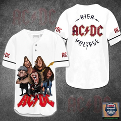 AC/DC High Voltage Baseball Jersey - Cartoon Rock Band Fan Shirt
