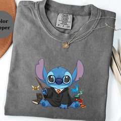Cute Harry Potter Stitch T-Shirt, Magic Fan Tee, Fantasy Movie Shirt, Cute Character Top, Wizard Costume Tee, Gift For Fans