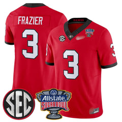G.Bulldogs #3 Nate Frazier Sugar Bowl & SEC Patch Limited Jersey