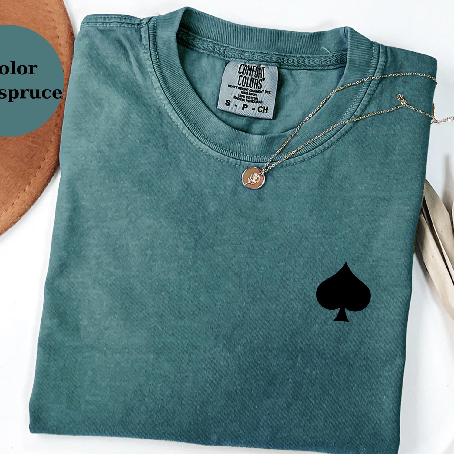 Spade Symbol T-Shirt Poker Card Tee, Minimal Playing Card Shirt, Casino Game Unisex Top