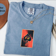 Oscar Piastri Ace Card F1 Tee, Racing Shirt, Formula 1 Fan Gift, McLaren Race Tee, Driver Helmet Top, F1 Lover Christmas Shirt