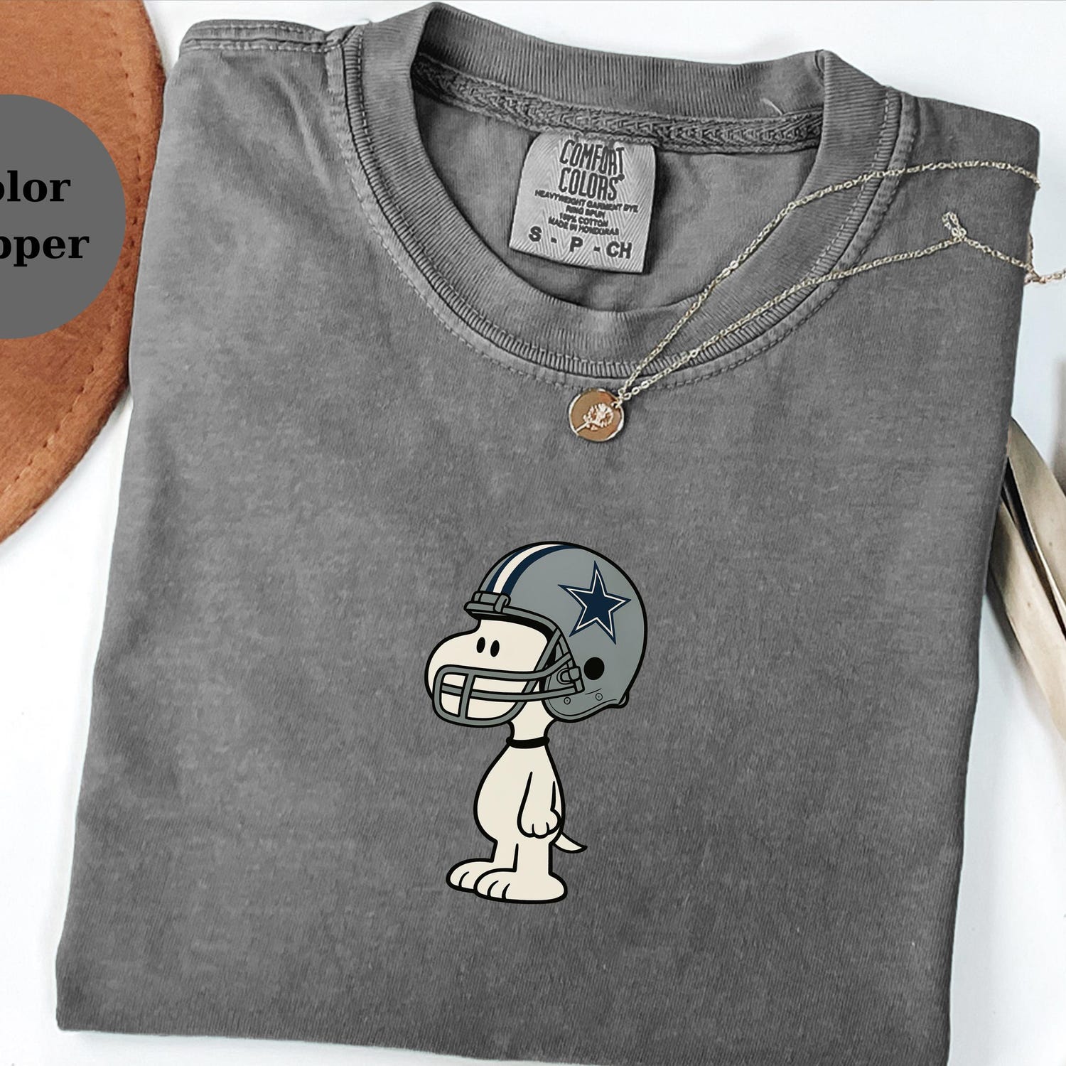 Dallas Cowboys T-Shirt, Snoopy Football Helmet Shirt, Cute Dallas Fan Tee, Game Day Cozy Top, Football Lover Gift, Cartoon Dog Sports Shirt